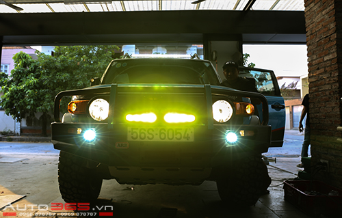 Toyota Fi Cruise độ led bar gtr 40W - 23cm màu vàng